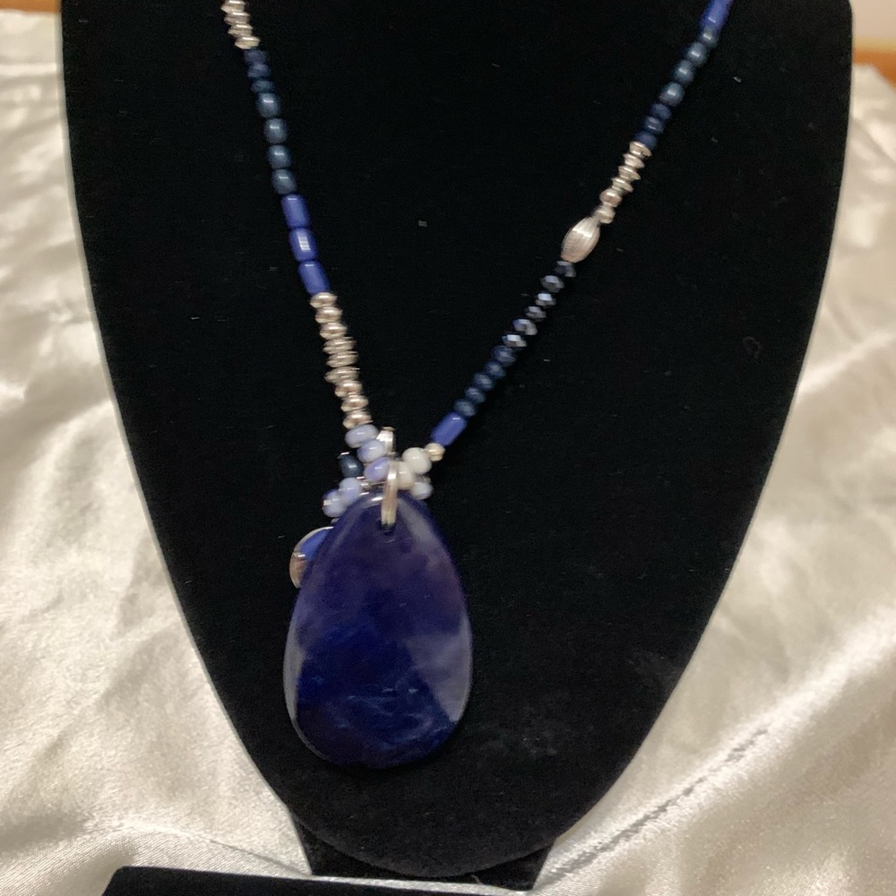 Cute blue tear drop Chico’s necklace